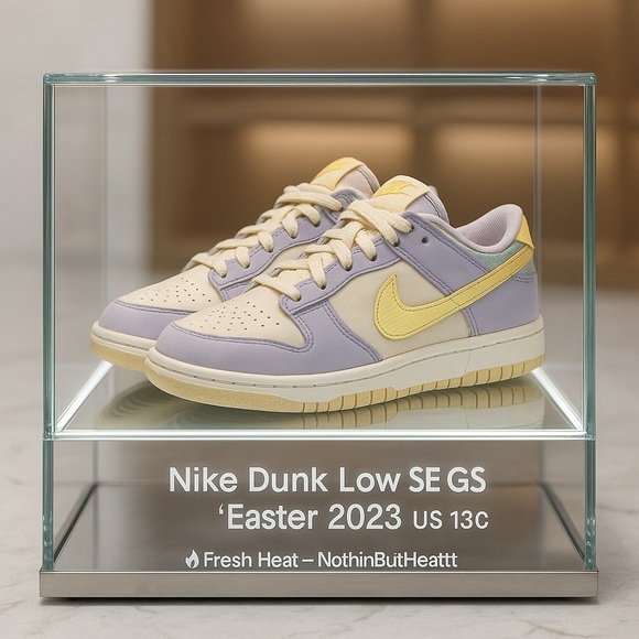 🔥 Nike Dunk Low SE GS “Easter 2023” FJ4642-536 – US 13C (Youth) 🔥 - Picture 1 of 13